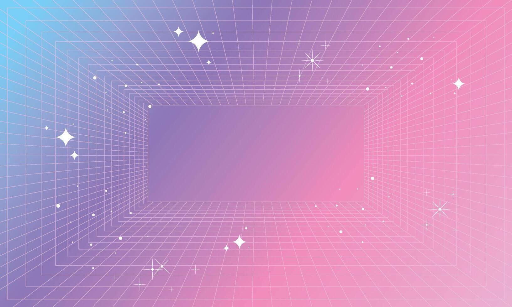 Gradient y2k background, Pastel Neon Holographic Mesh Gradient Abstract Background with Copy Space and Handdrawn Kawaii Y2K vector