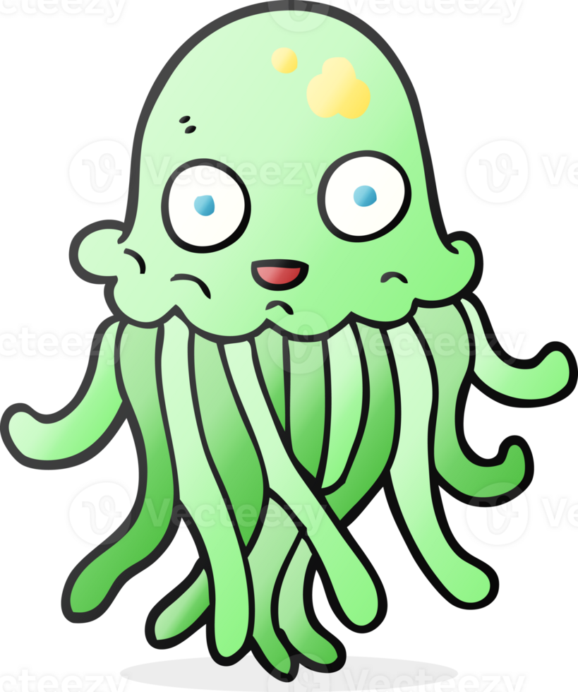 hand drawn cartoon octopus png