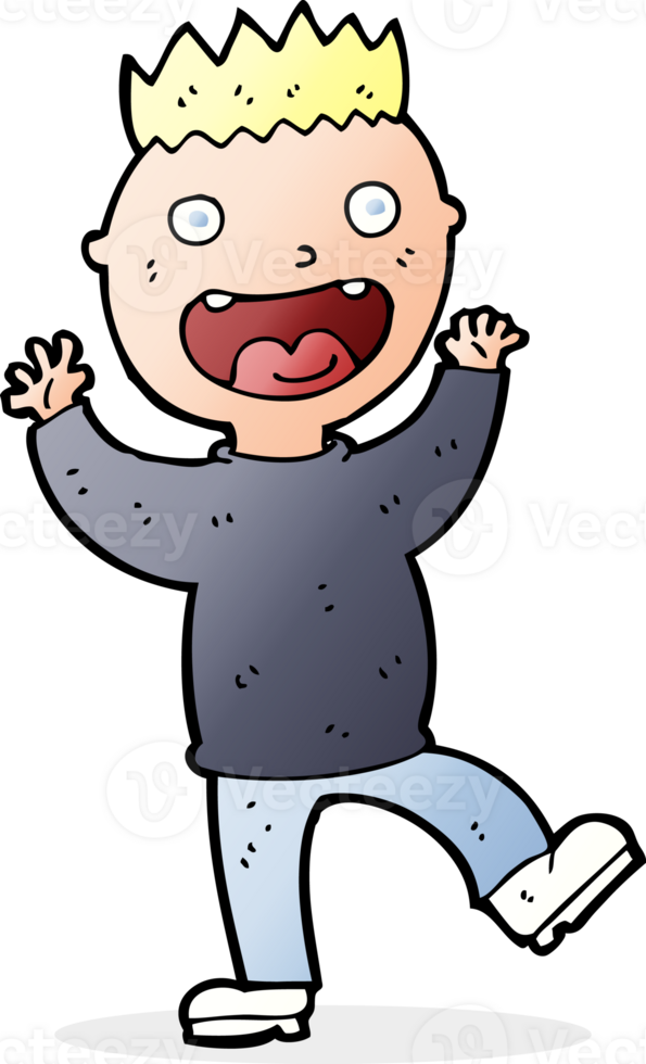 cartoon crazy happy man png