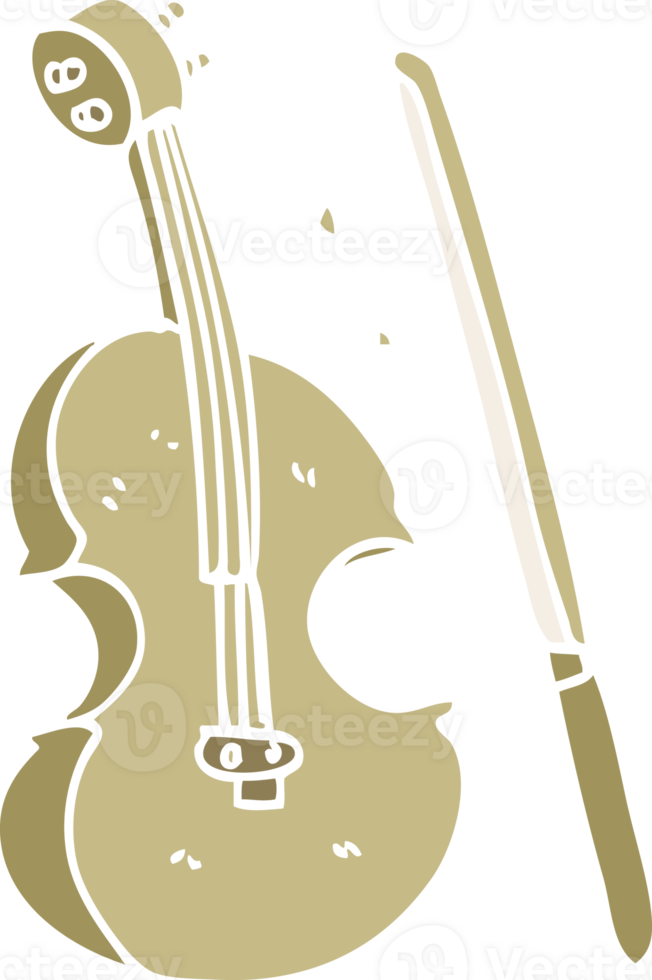 dessin animé doodle violon et archet png