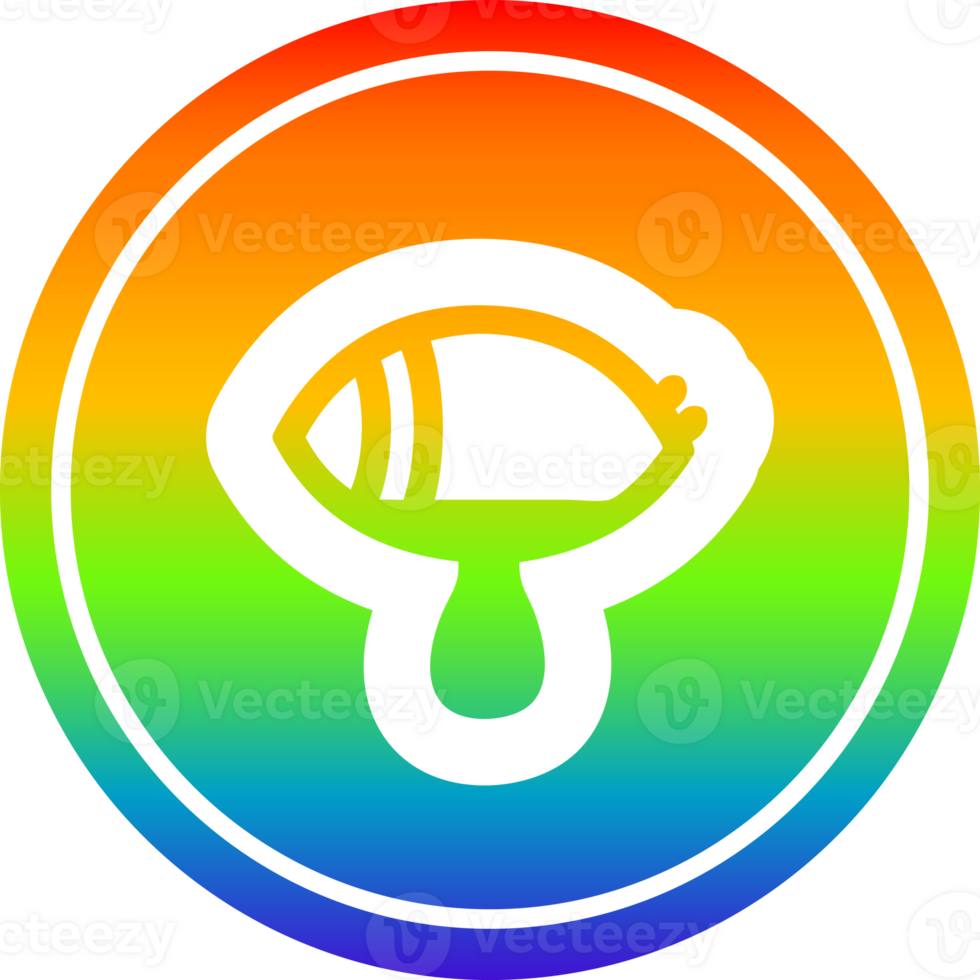 mystic eye crying blood circular icon with rainbow gradient finish png