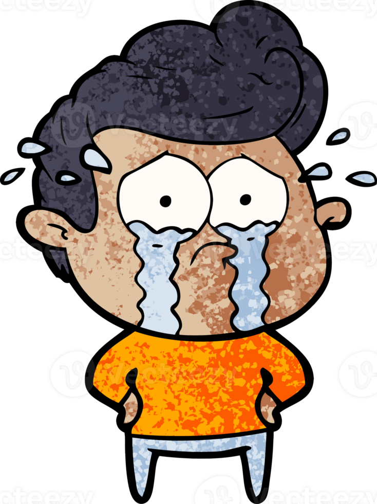 cartoon crying man png