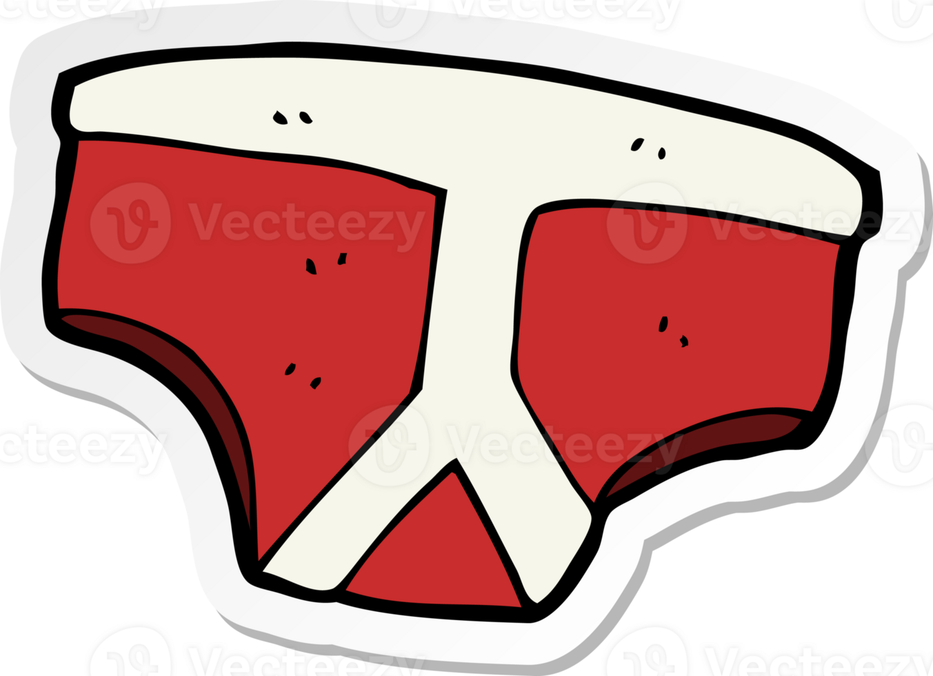 sticker of a cartoon underpants png
