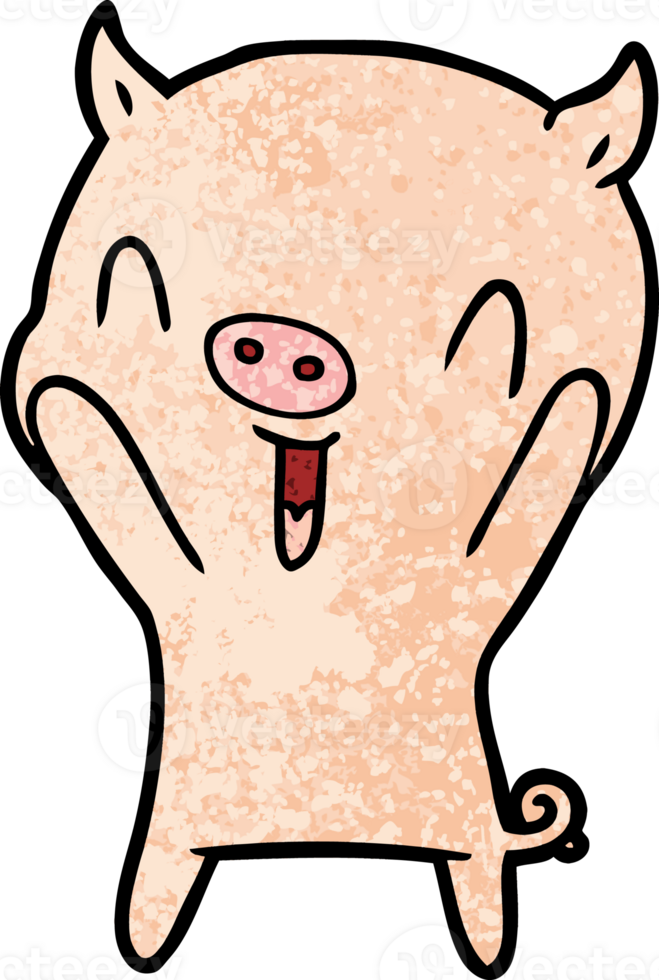 happy cartoon pig png