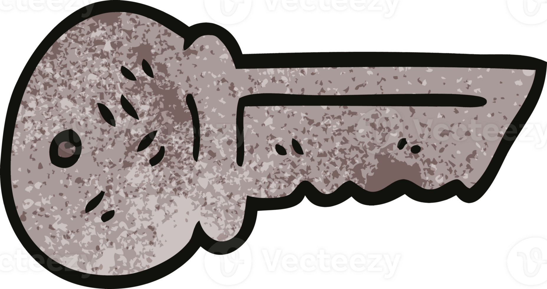 cartoon doodle metal key png