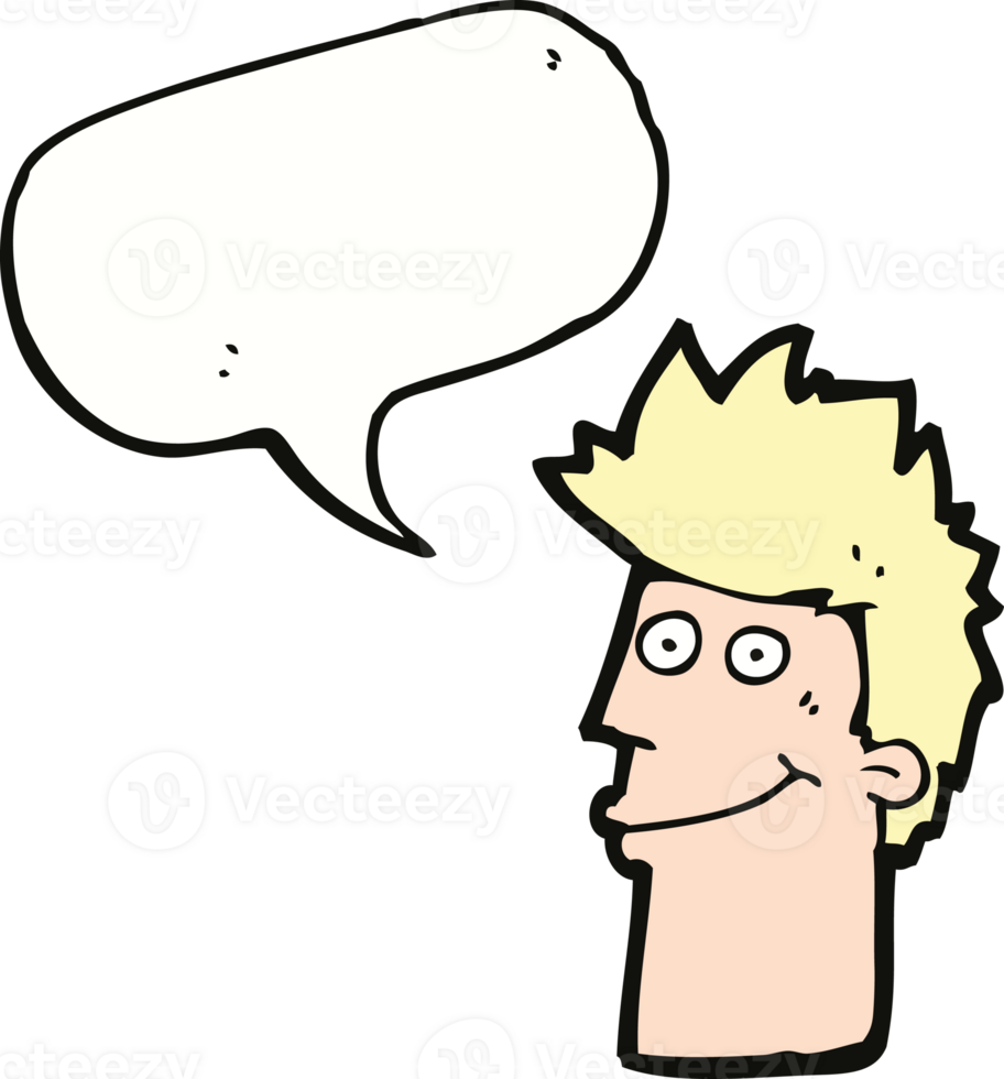 cartoon happy man with speech bubble png