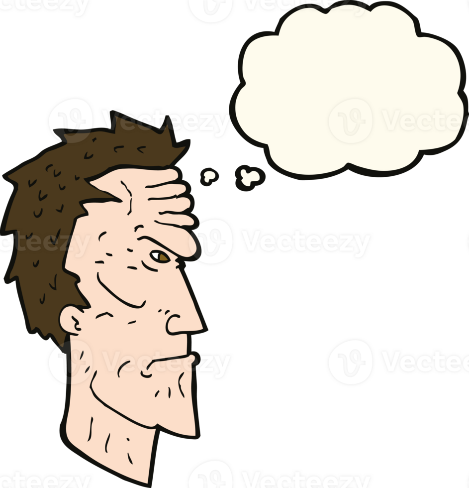 cartoon angry face with thought bubble png