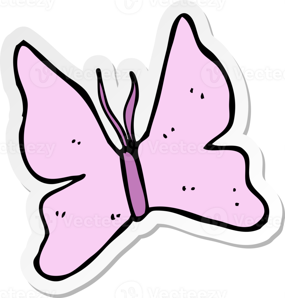 autocollant d'un symbole de papillon de dessin animé png