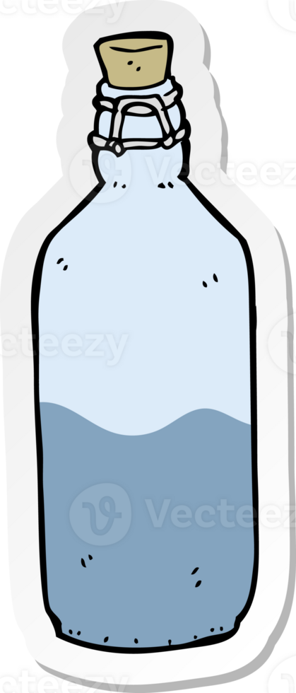 sticker of a cartoon water bottle png