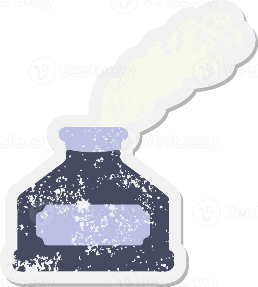 ink well and quill grunge sticker png