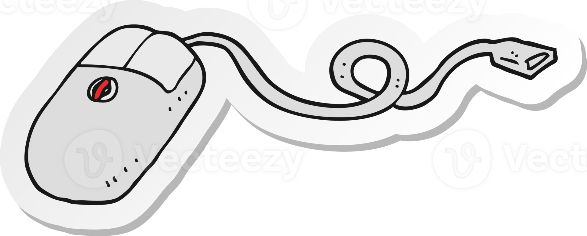 sticker of a cartoon computer mouse png