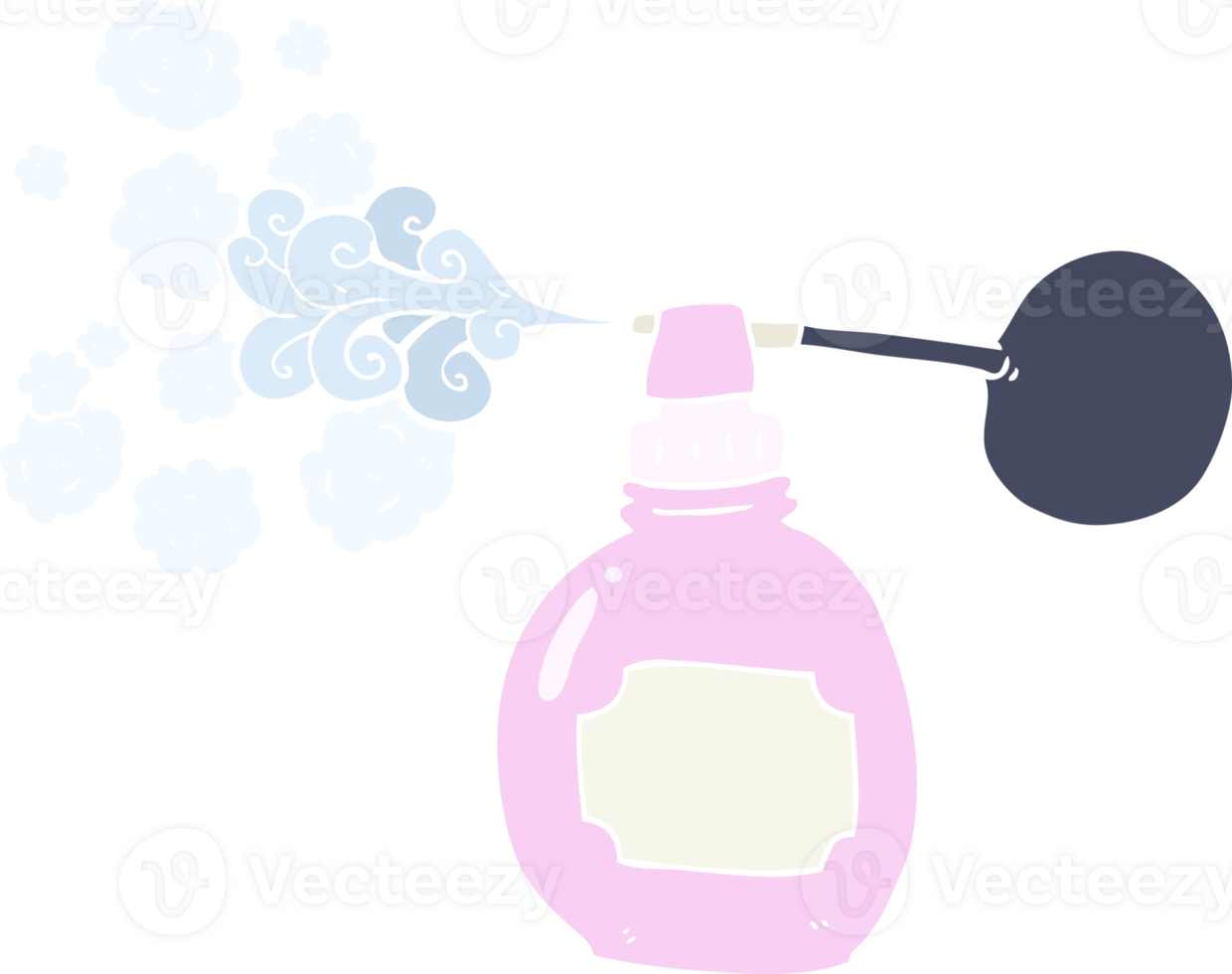 flat color illustration of perfume bottle png