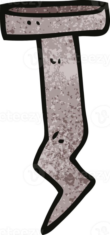 cartoon doodle old nail png