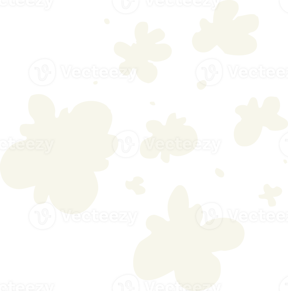 flat color illustration of decorative smoke puff elements png