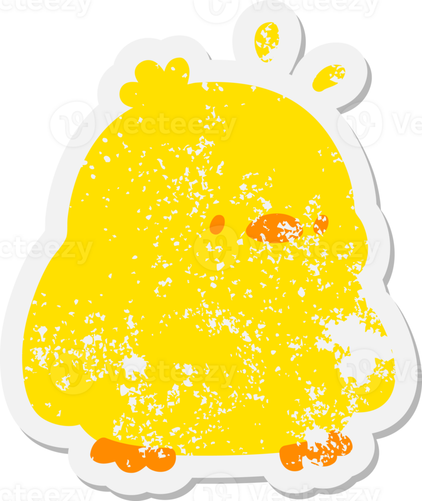 cute baby bird grunge sticker png