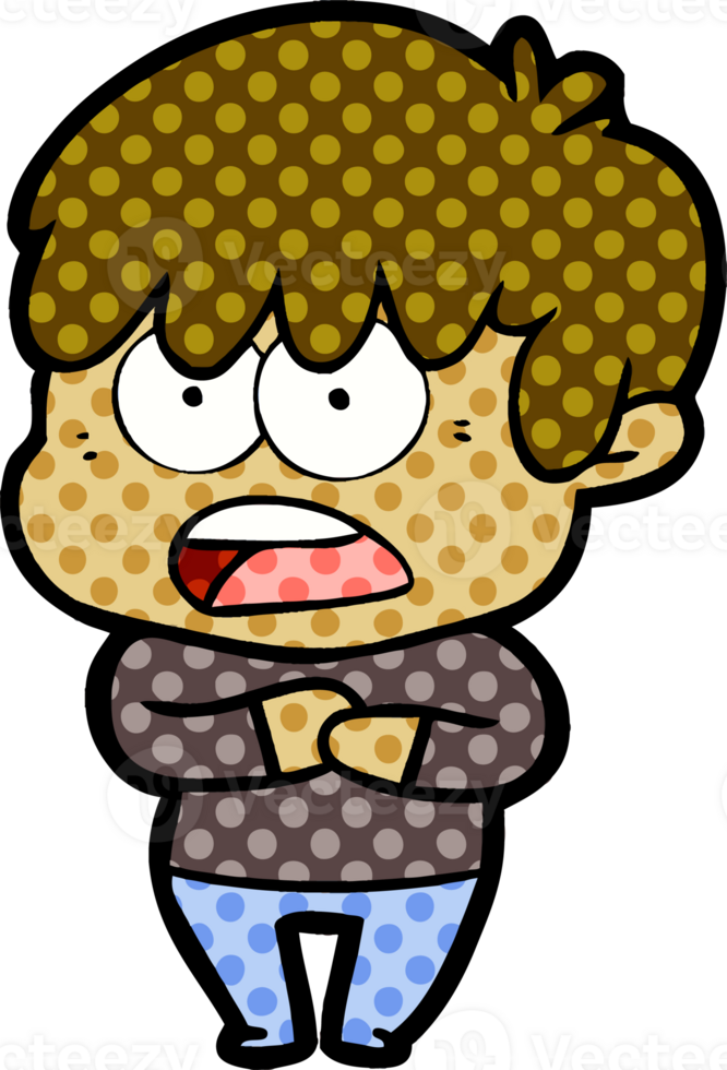 worried cartoon boy png