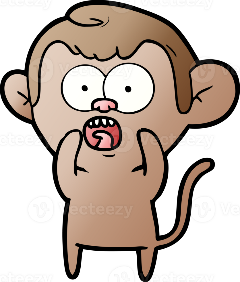 cartoon shocked monkey png