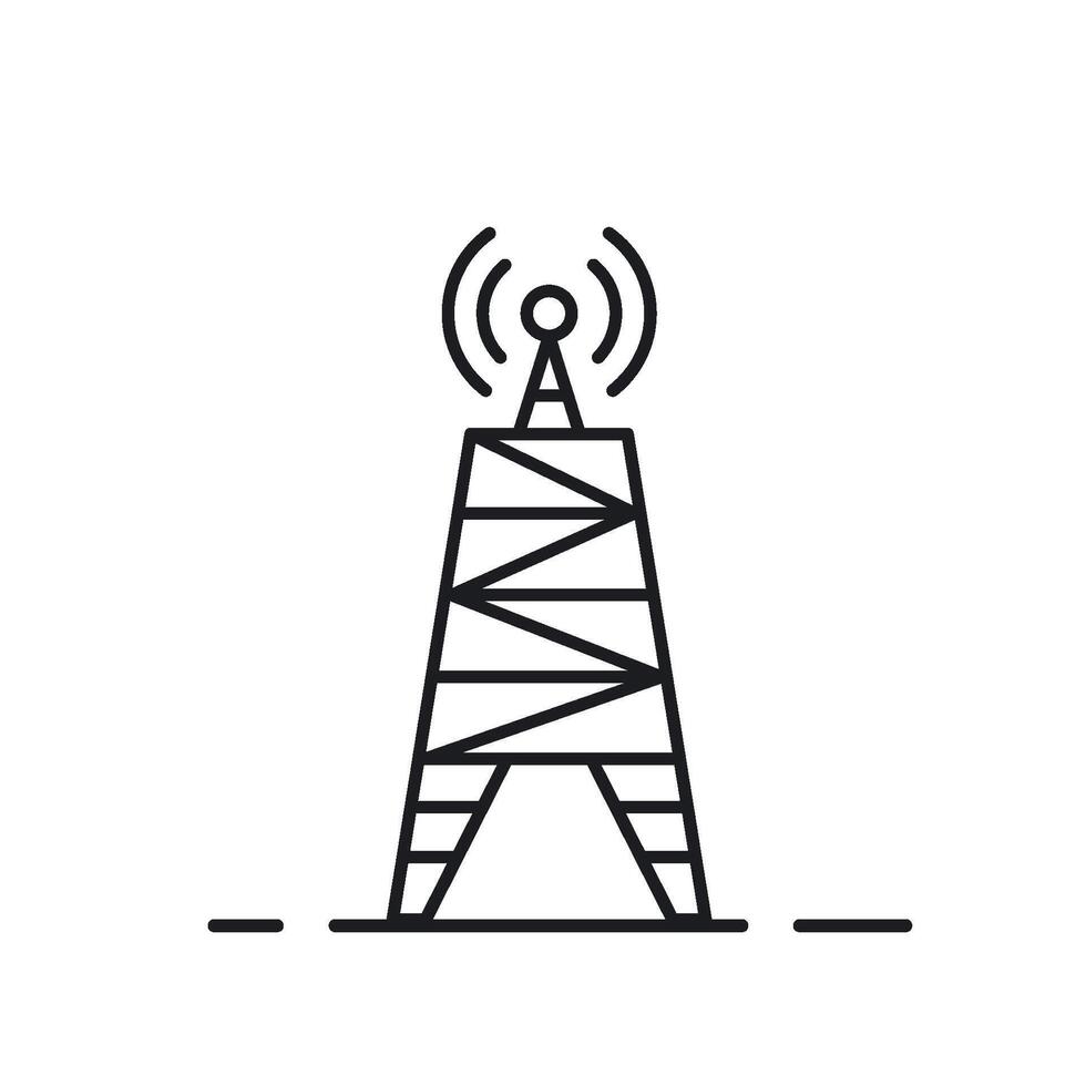 tower signal icon element design template vector