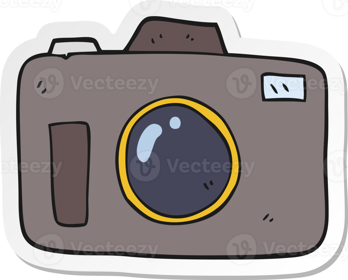sticker of a cartoon camera png