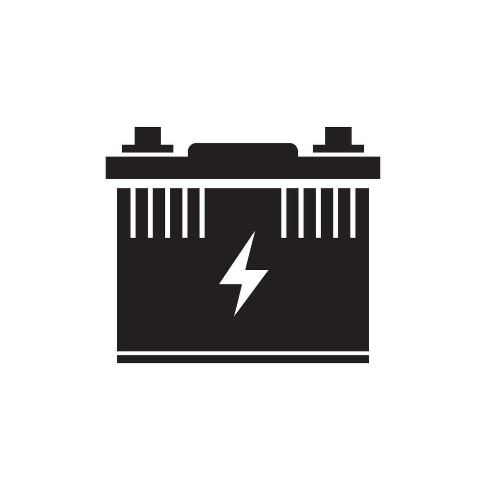 black car battery icon element design template vector