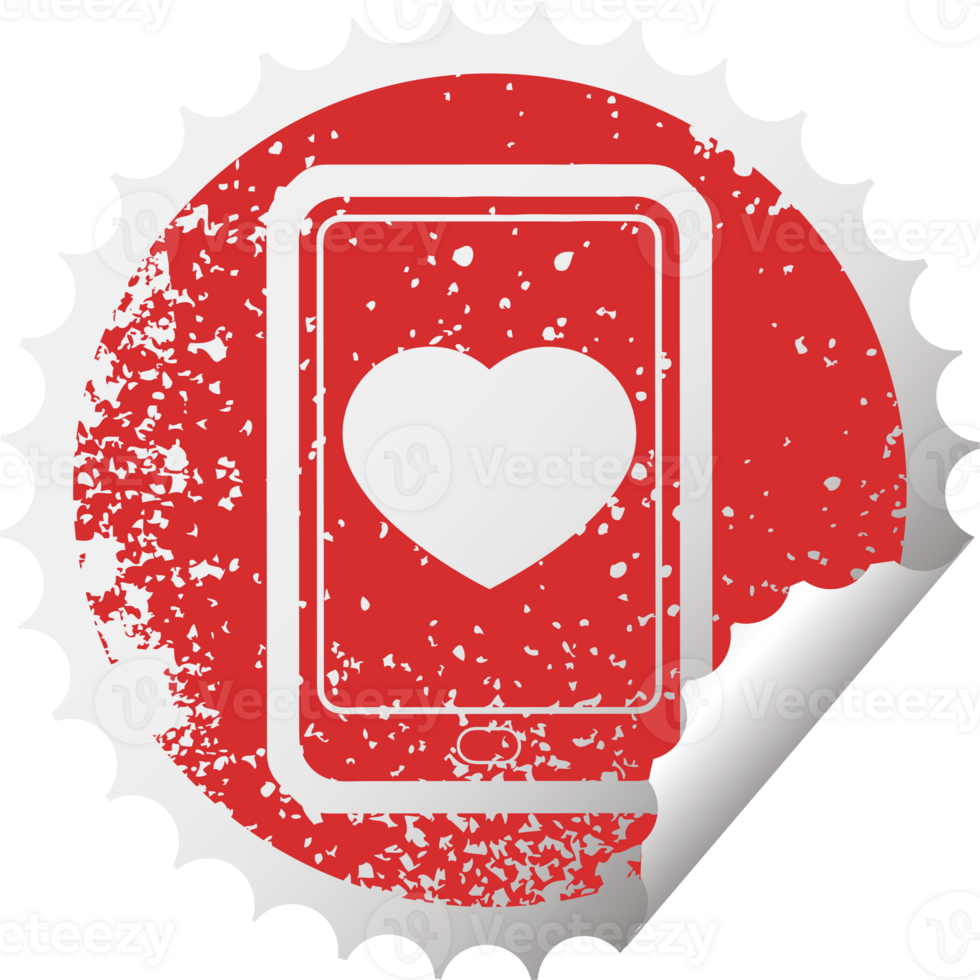electronic tablet showing business performance graphic distressed sticker illustration icon png