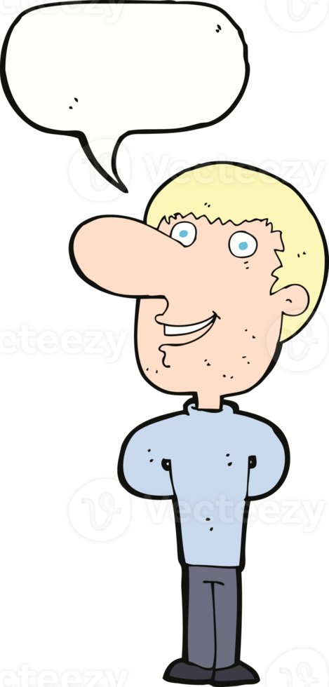 cartoon happy man with speech bubble png