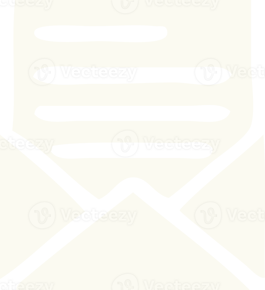 flat color retro cartoon of a letter and envelope png