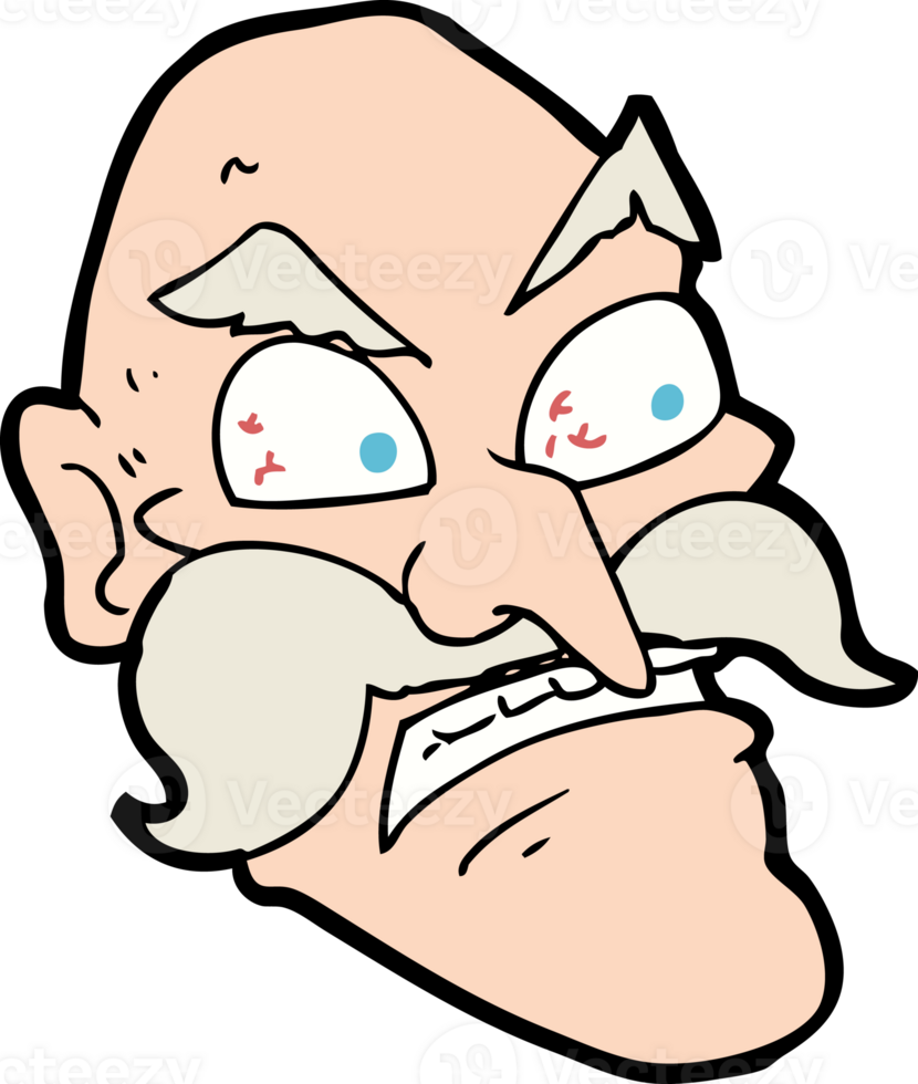 cartoon angry old man png