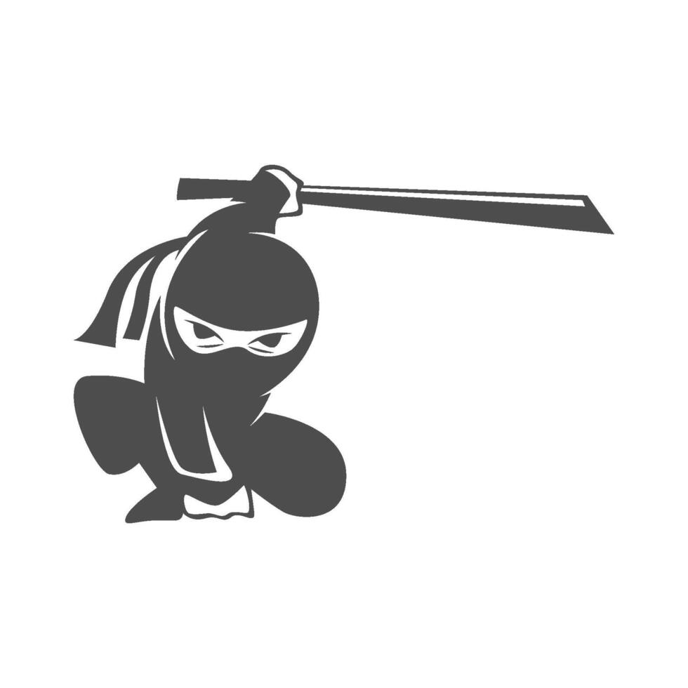 Ninja logo icon design vector