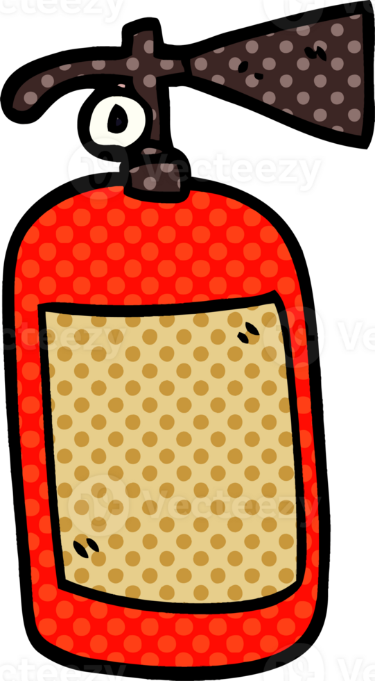 cartoon doodle fire extinguisher png