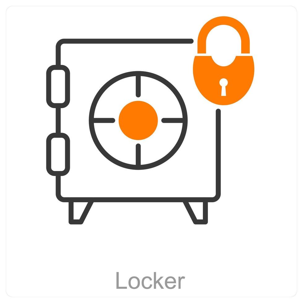 Locker and safety icon concept vector