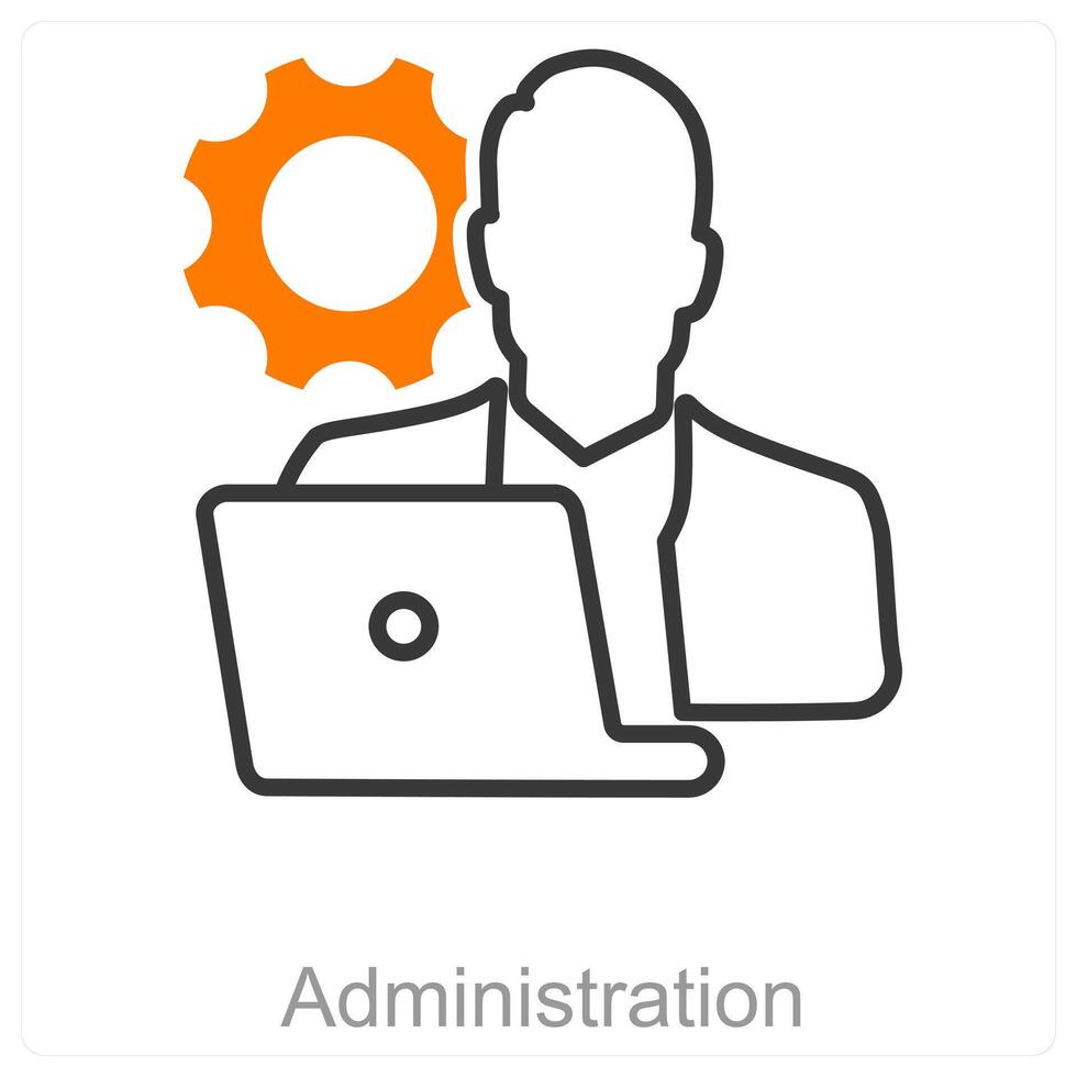 Administration and authority icon concept vector