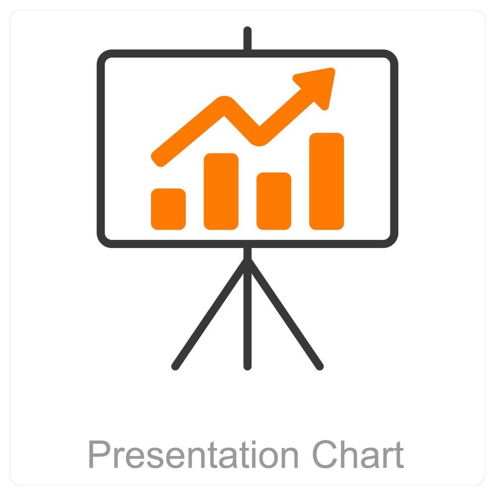 Presentation Chart and planning icon concept vector