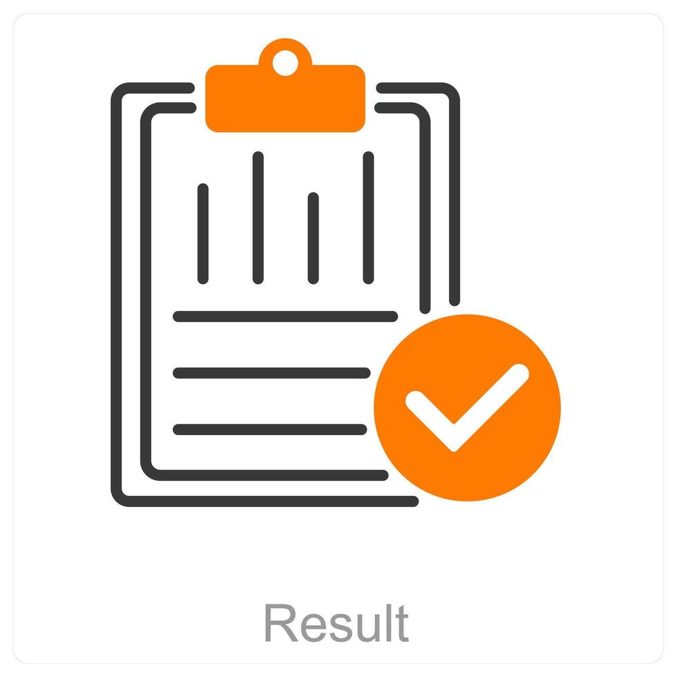 Result and success icon concept vector