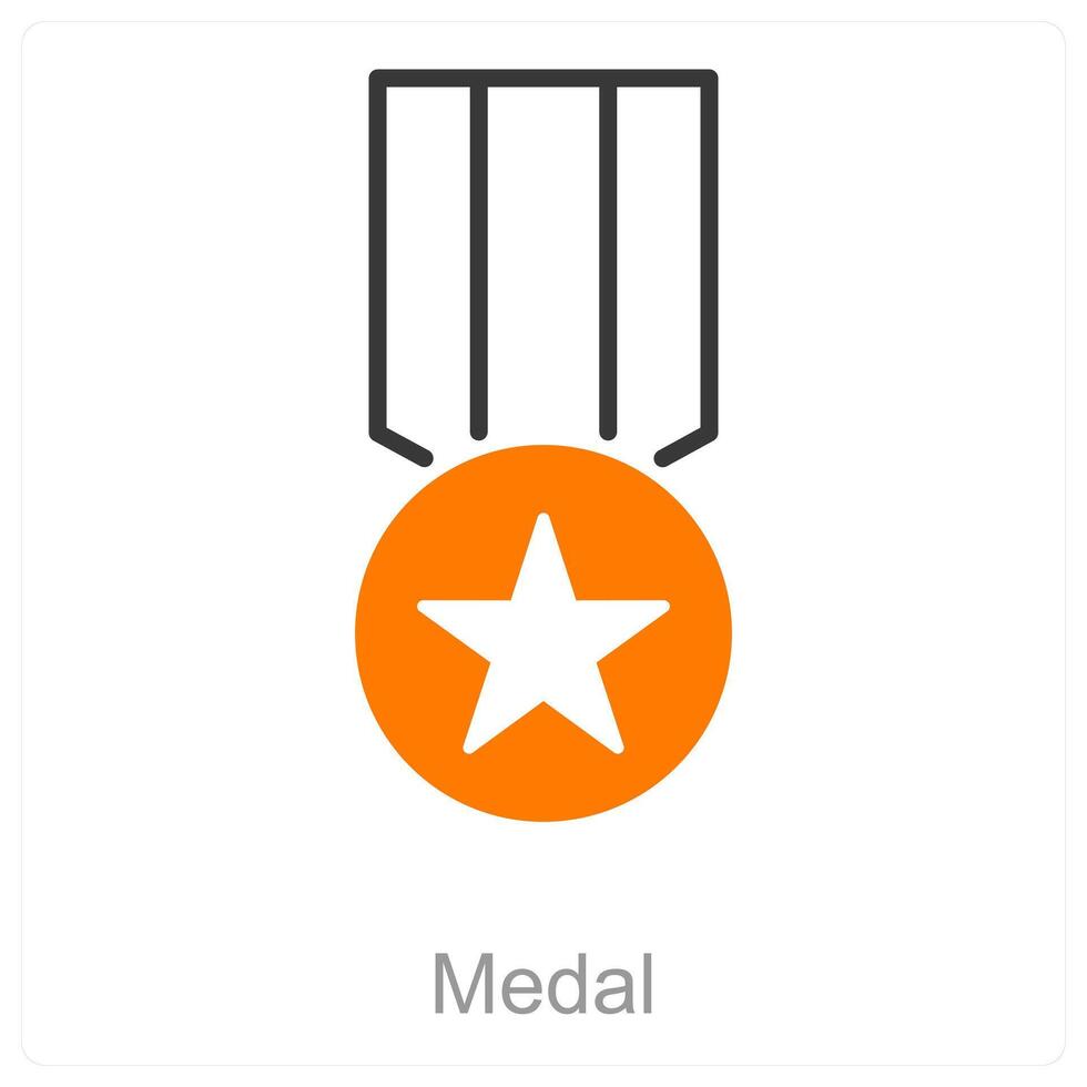 Medal and award icon concept vector