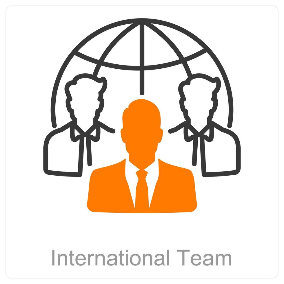 International Team and unity icon concept vector