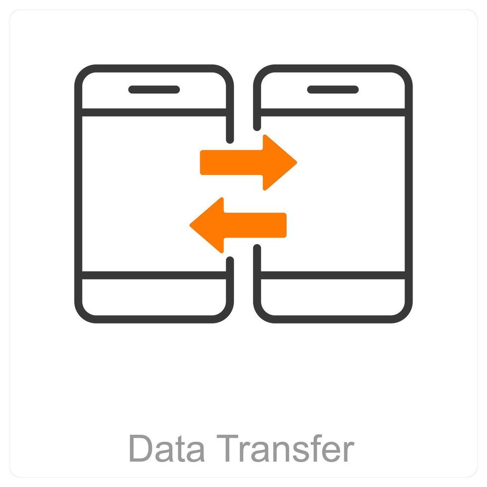 Data Transfer and server icon concept vector