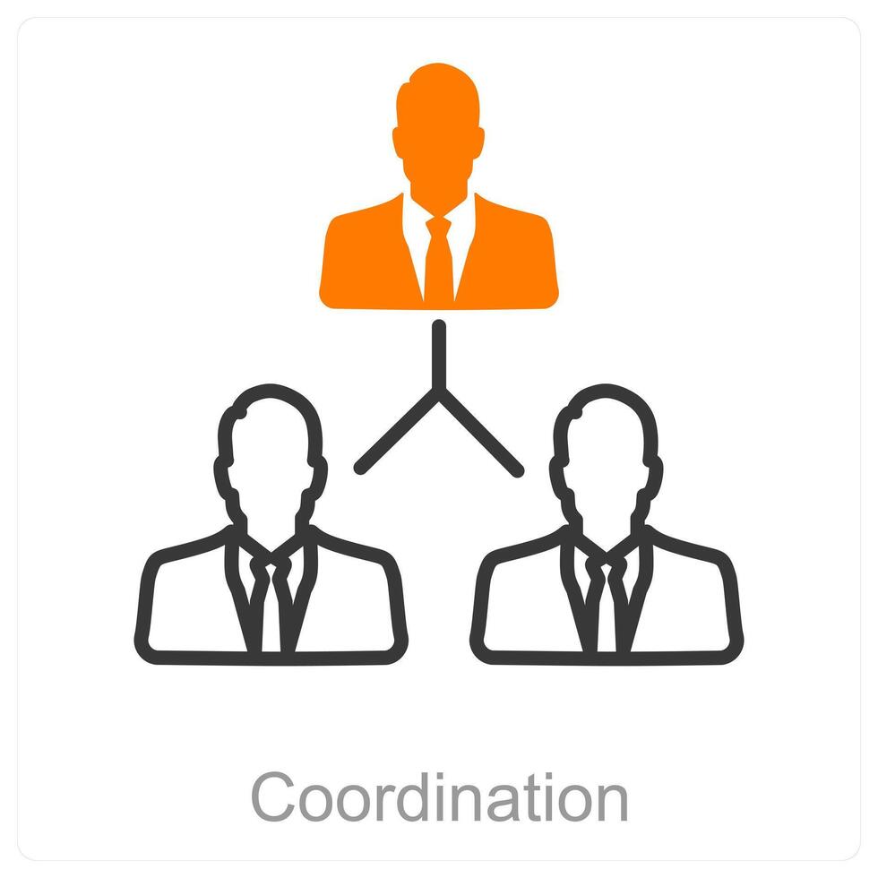 Coordination and teamwork icon concept vector