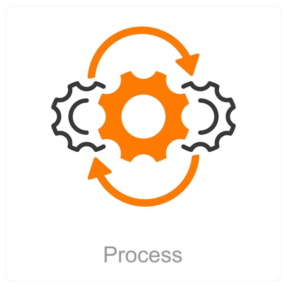 Process and progress icon concept vector