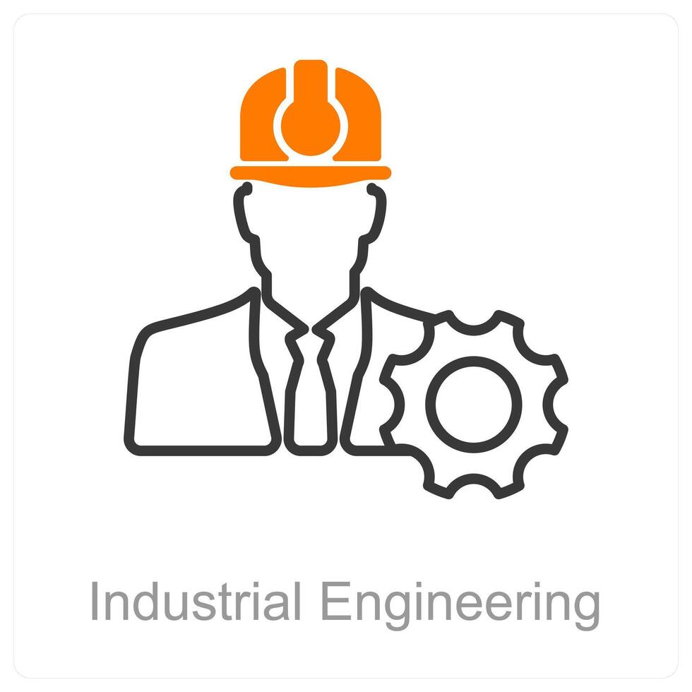 Industrial Engineering and factory icon concept vector
