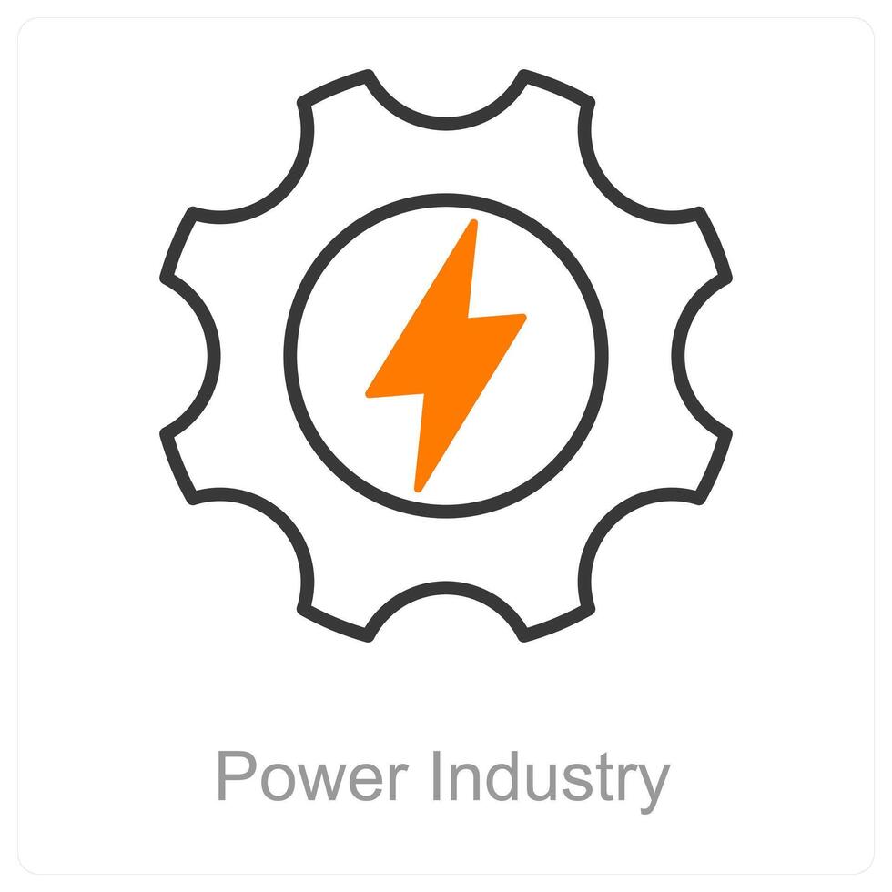 Power Industry and turbine icon concept vector