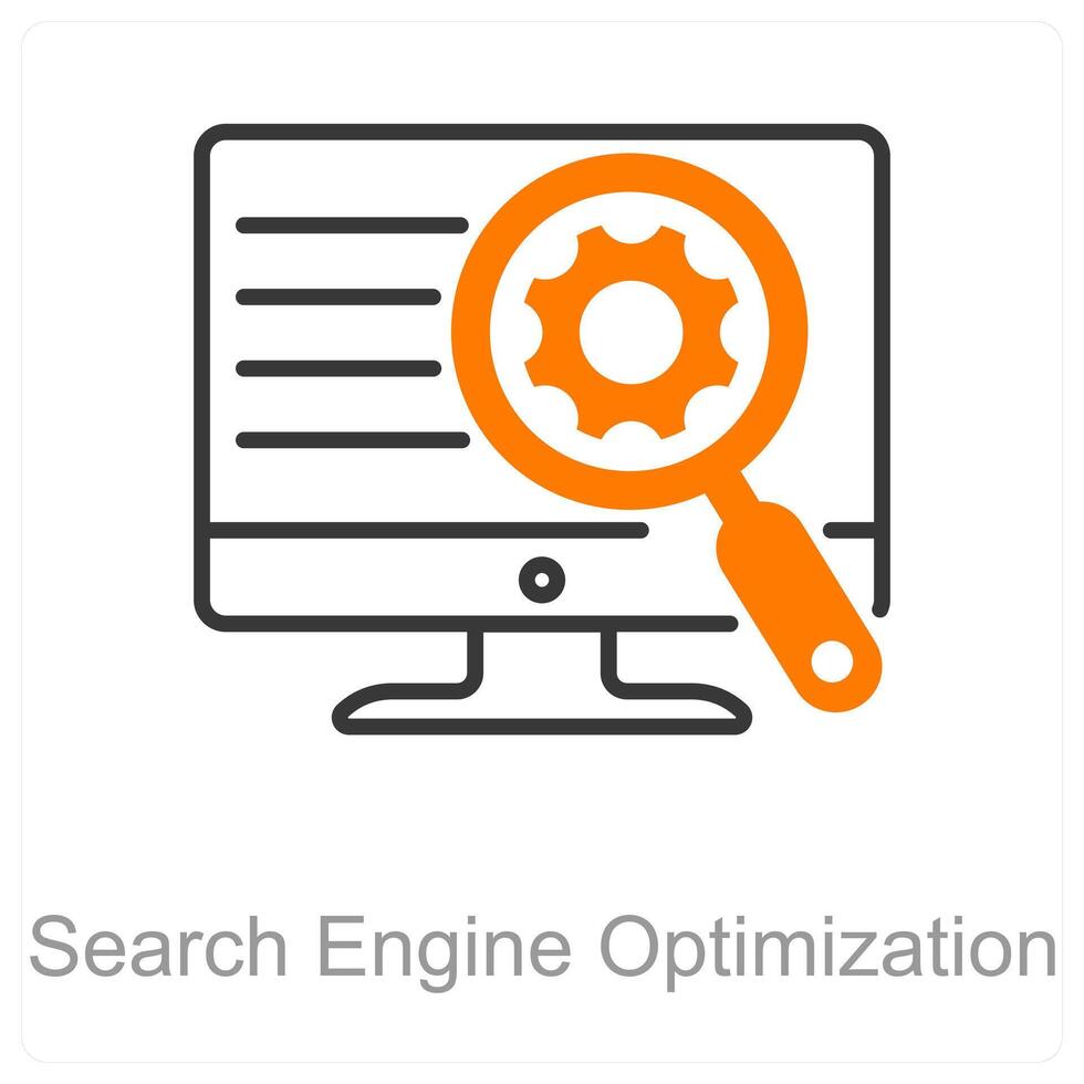 Search Engine Optimization and keyword icon concept vector