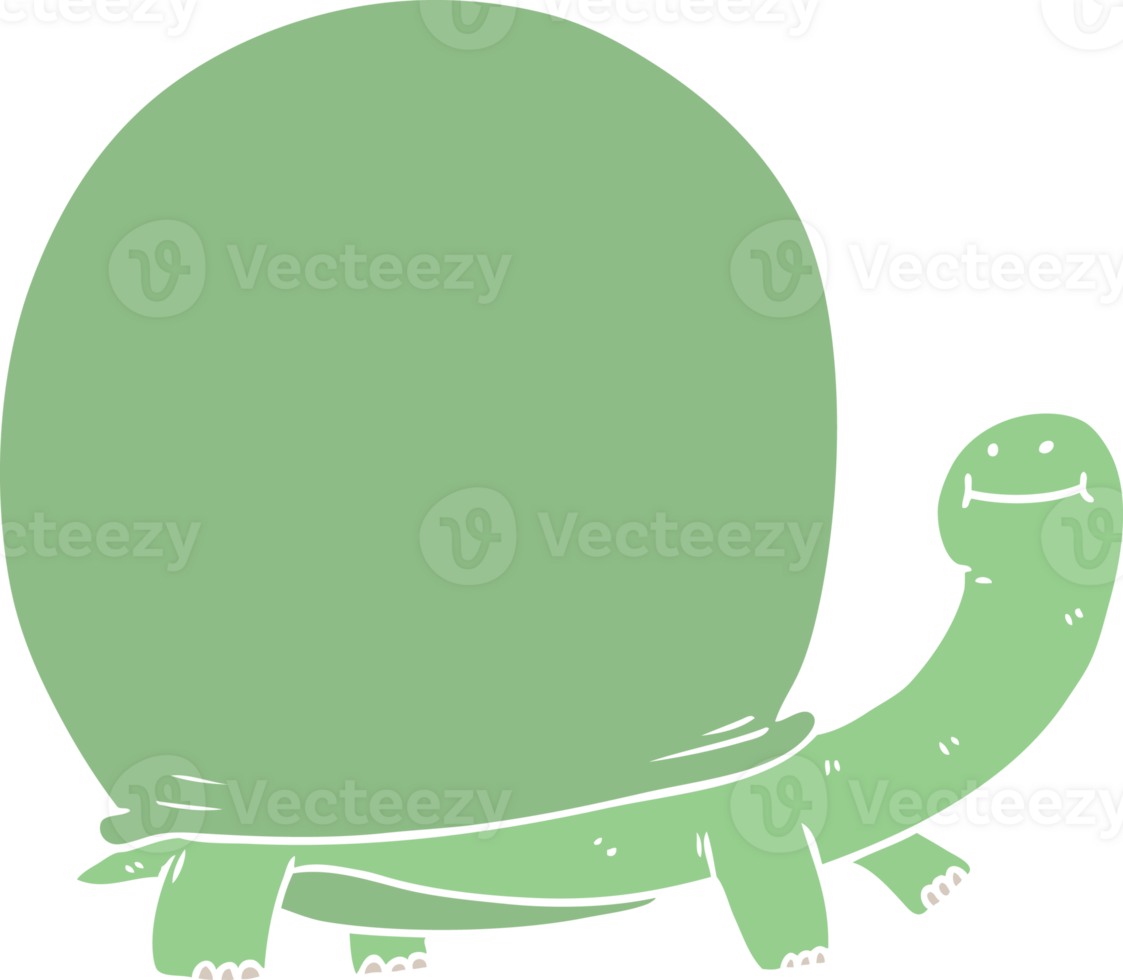 flat color style cartoon tortoise png