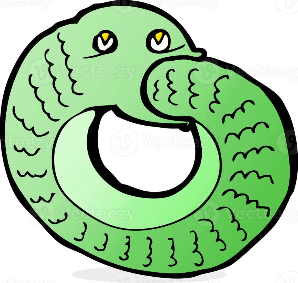 cartoon snake eating own tail png