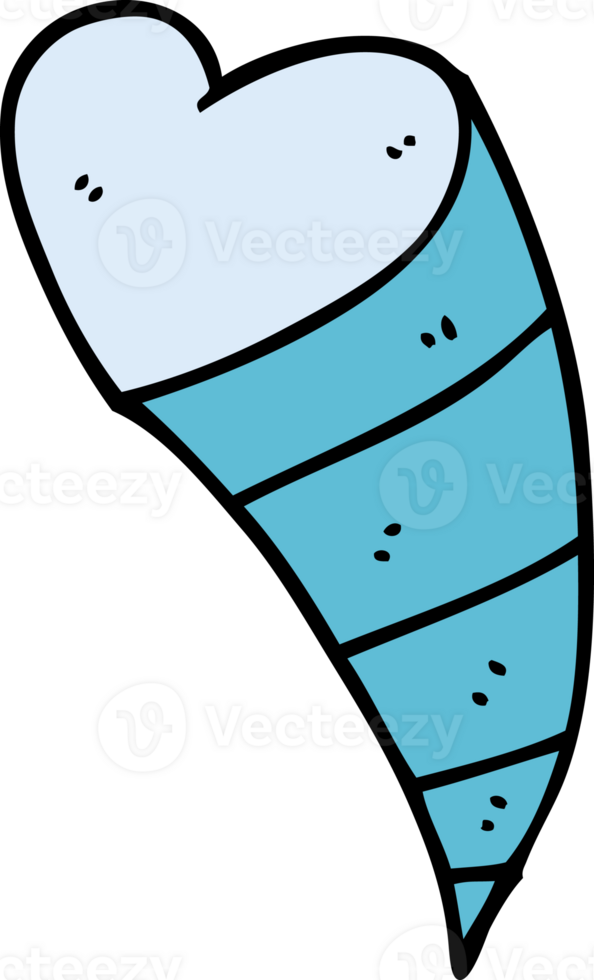 elemento decorativo del corazón del tiro del doodle de la historieta png