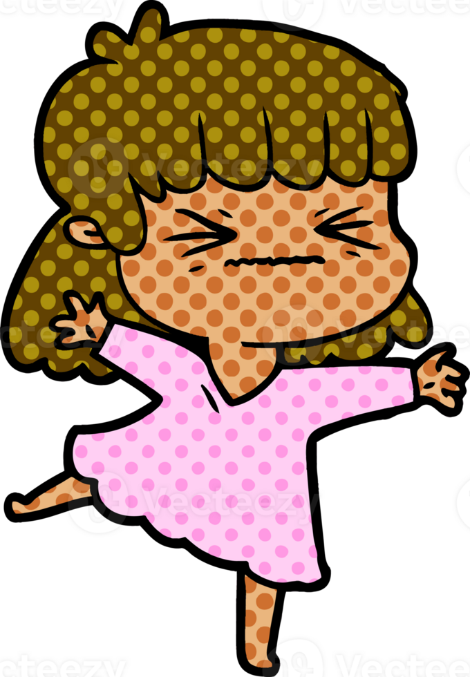 cartoon angry girl png
