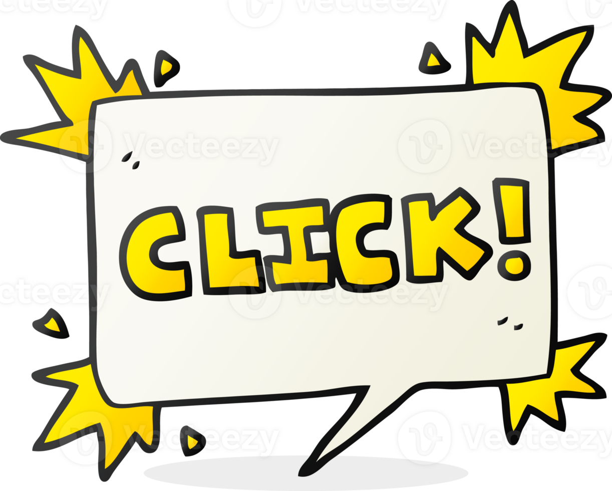 hand drawn cartoon click sign png