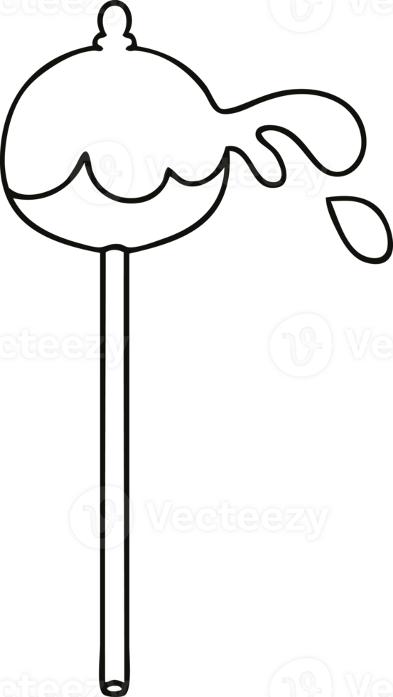 line drawing quirky cartoon toffee apple png