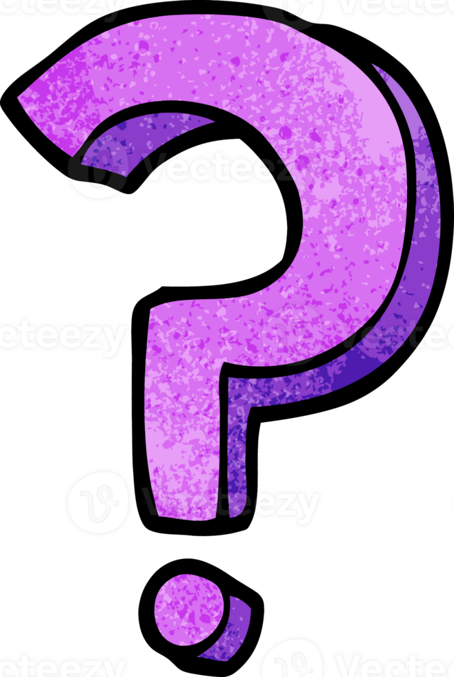 cartoon doodle question mark png