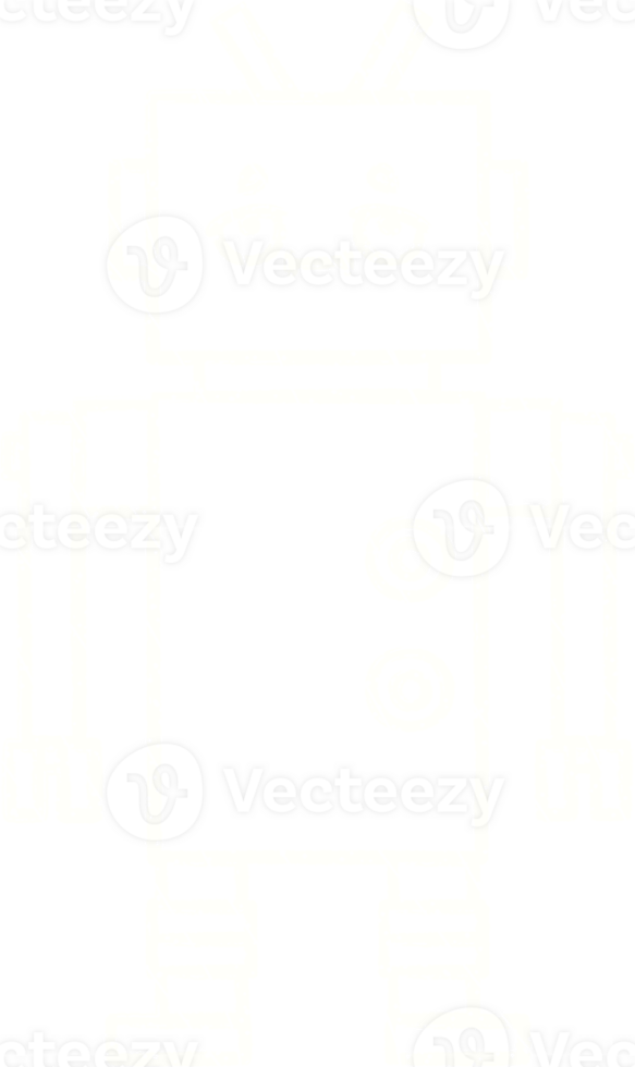 Crazy Robot Chalk Drawing png